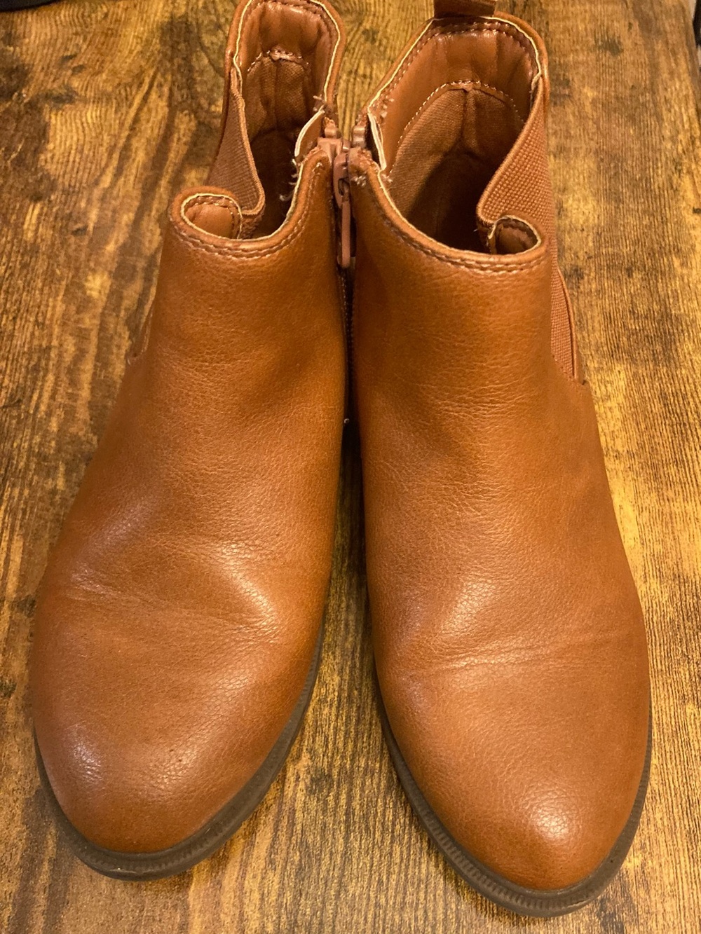 Cat & Jack Toddler Tanner Chelsea Ankle Boots - Cognac - Size 12